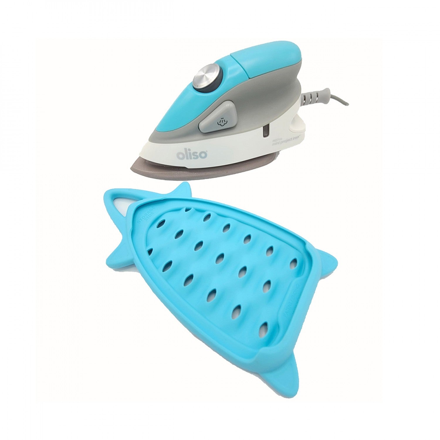 Oliso - Turquoise Mini Iron with Trivet - M2PRO-TUR