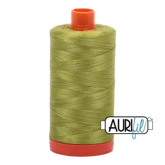 Aurifil Cotton Mako Thread - 50wt - 1300m Spool - Light Leaf Green - MK50SC6 1147