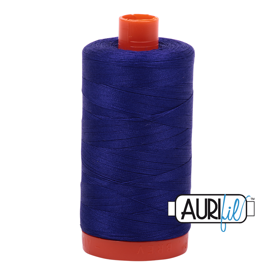 Aurifil Cotton Mako Thread - 50wt - 1300m Spool - Blue Violet - MK50SC6 1200
