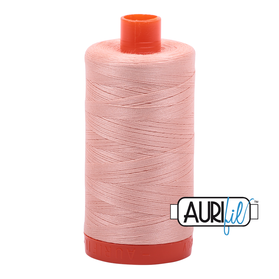 Aurifil Cotton Mako Thread - 50wt - 1300m Spool - Light Blush - MK50SC6 2420