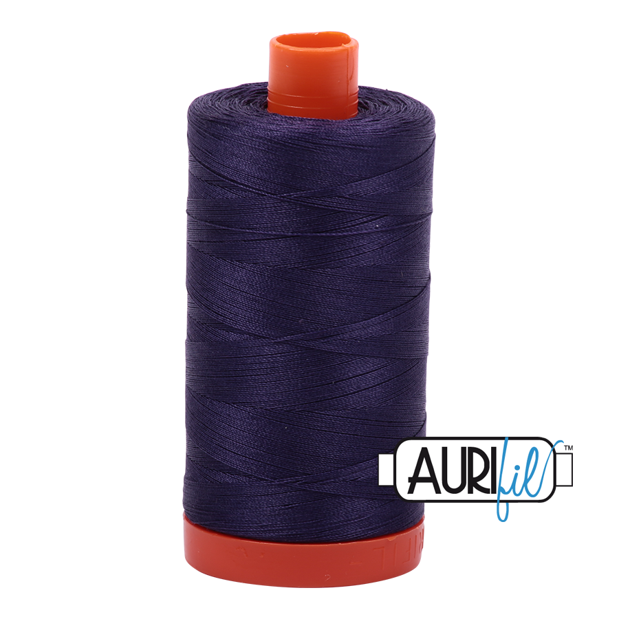 Aurifil Cotton Mako Thread - 50wt - 1300m Spool - Dark Dusty Grape - MK50SC6 2581