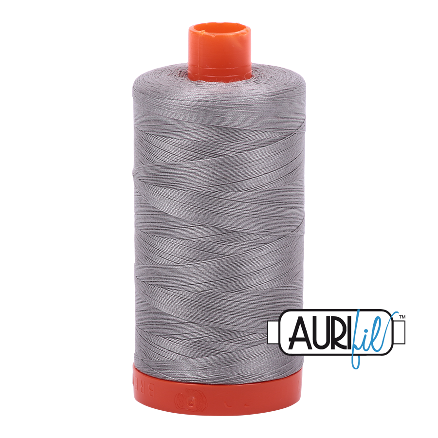 Aurifil Cotton Mako Thread - 50wt - 1300m Spool - Stainless Steel - MK50SC6 2620