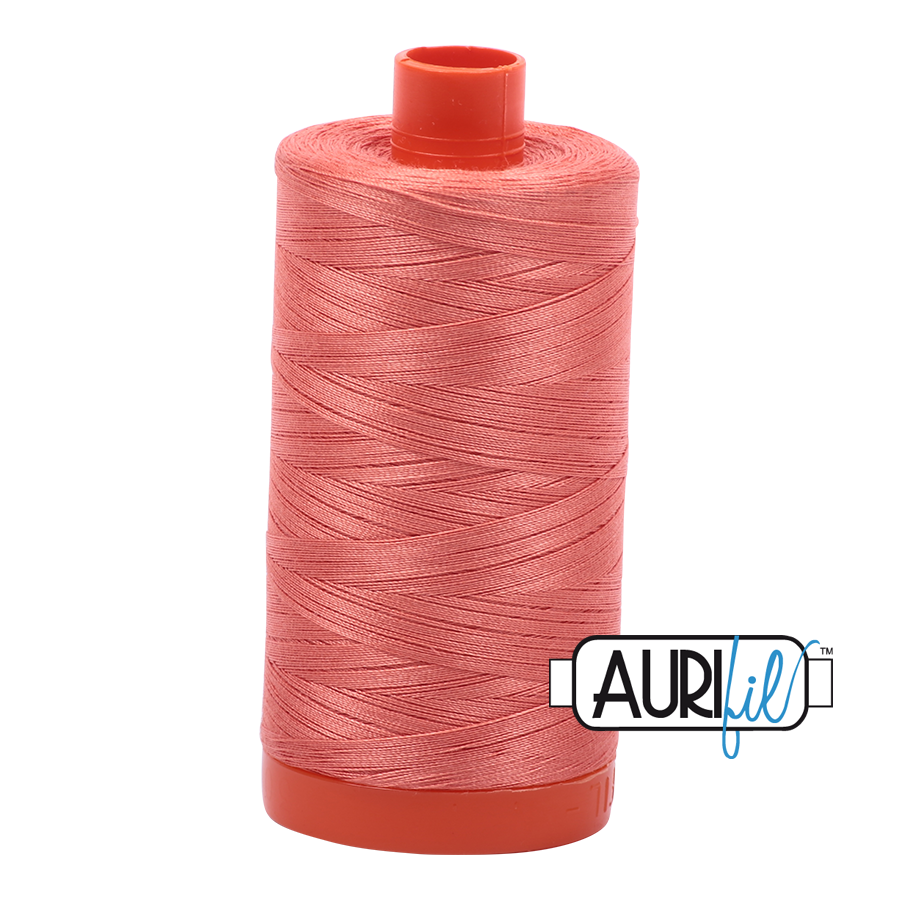 Aurifil Cotton Mako Thread - 50wt - 1300m Spool - Tangerine Dream - MK50SC6 6729