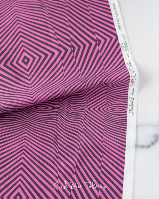 Cotton quilting fabric pattern called 'Lazy Stripe in Dusk'. Part of the 'Moon Garden' fabric collection. Designed by Tula Pink for fabric company Free Spirit Fabrics. SKU: PWTP022.DUSK. 44-45 inch width.