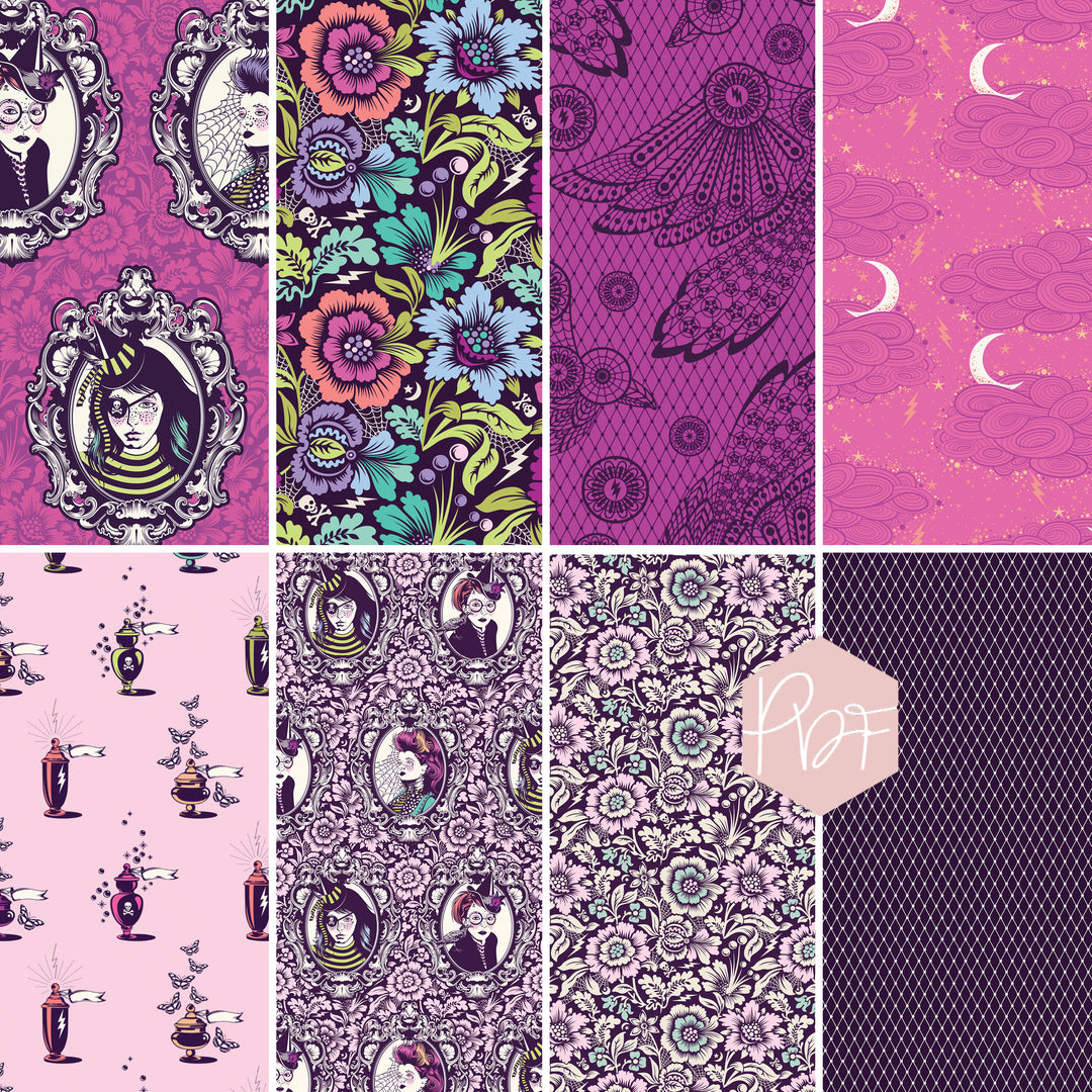 Nightshade Deja Vu - Fat Quarter Bundle of 8 pcs. - FBFQTP.NIGHTSHADE