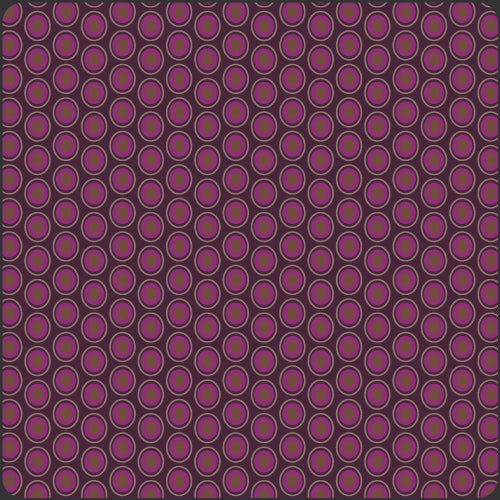 Cotton quilting fabric pattern called 'Oval Elements in Eggplant'. Part of the 'Oval Elements' fabric collection. Designed by AGF Studio for fabric company Art Gallery Fabrics. SKU: OE-905. 44-45 inch width.