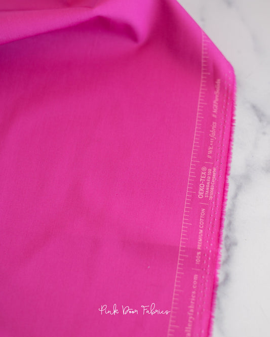 Cotton quilting fabric pattern called 'Sweet Pink'. Part of the 'Pure Solids' fabric collection. Designed by Art Gallery Fabrics for fabric company Art Gallery Fabrics. SKU: PE-474. 44-45 inch width.