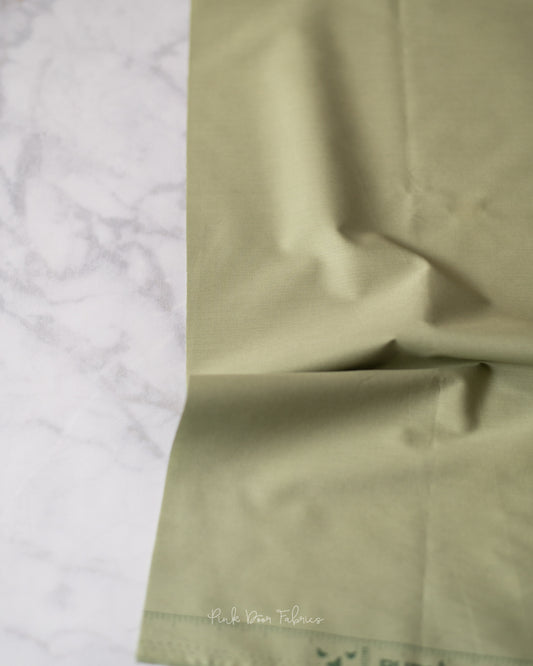 Cotton quilting fabric pattern called 'Fresh Sage'. Part of the 'Pure Solids' fabric collection. Designed by Art Gallery Fabrics for fabric company Art Gallery Fabrics. SKU: PE-502. 44-45 inch width.