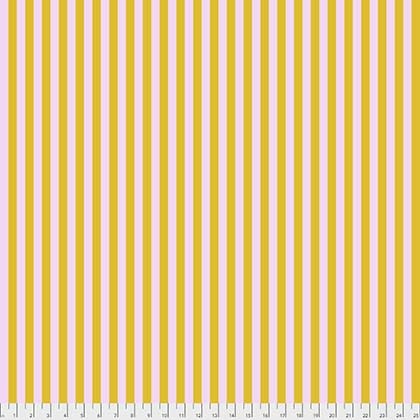 tula pink all stars stripe in marigold yellow