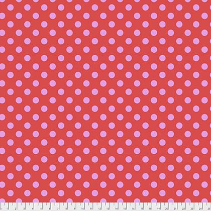 Tula Pink All Stars Pom Pom Dot in Poppy Pink