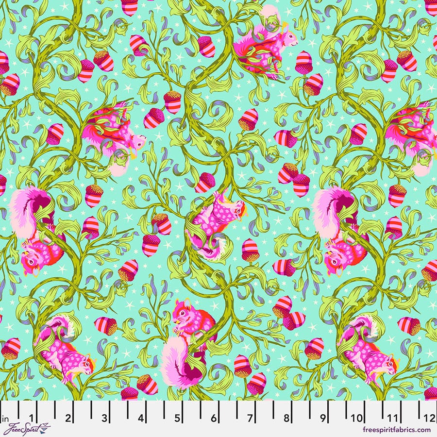 Tiny Beasts - Oh Nuts! in Glimmer - Tula Pink for Free Spirit - PWTP179.GLIMMER - Half Yard