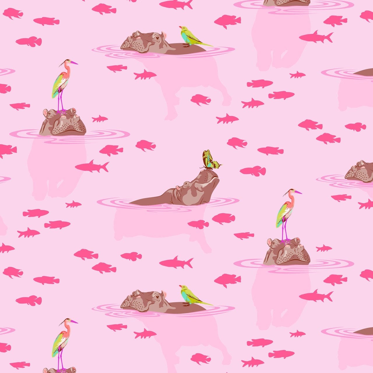 Everglow - My Hippos Don't Lie in Nova - PWTP204.NOVAX - Half Yard