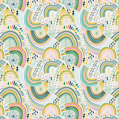 Rain or Shine - Chasing Rainbows - Jessica Swift for Art Gallery - ROS-58303 - Half Yard