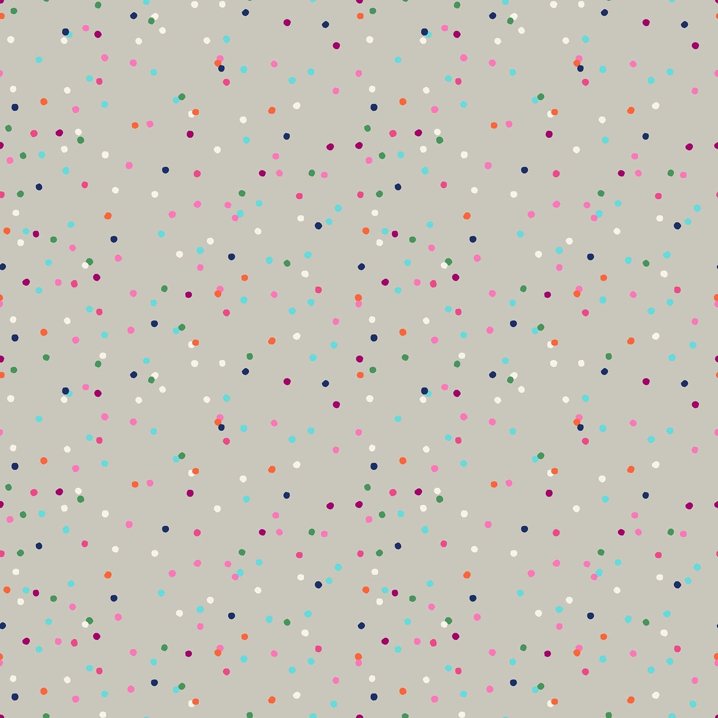 Cotton quilting fabric pattern called 'Funfetti in Wool'. Part of the 'Birthday' fabric collection. Designed by Sarah Watts for fabric company Moda FAbrics. SKU: RS2045 12. 44-45 inch width.
