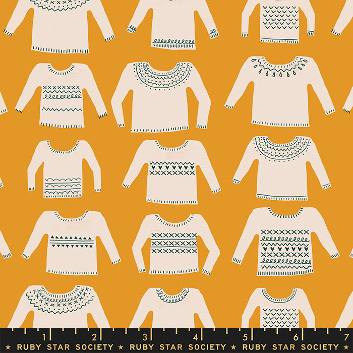 Jolly Darlings - My Favorite Sweater in Honey - Ruby Star Society - RS5080 13 - Half Yard