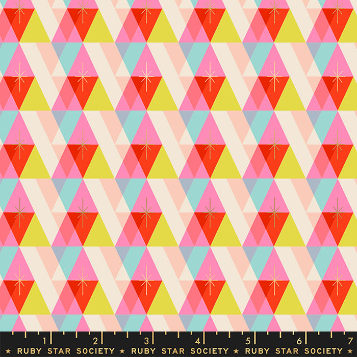 Jolly Darlings - Facet in Ruby - Ruby Star Society - RS5084 12M - Half Yard