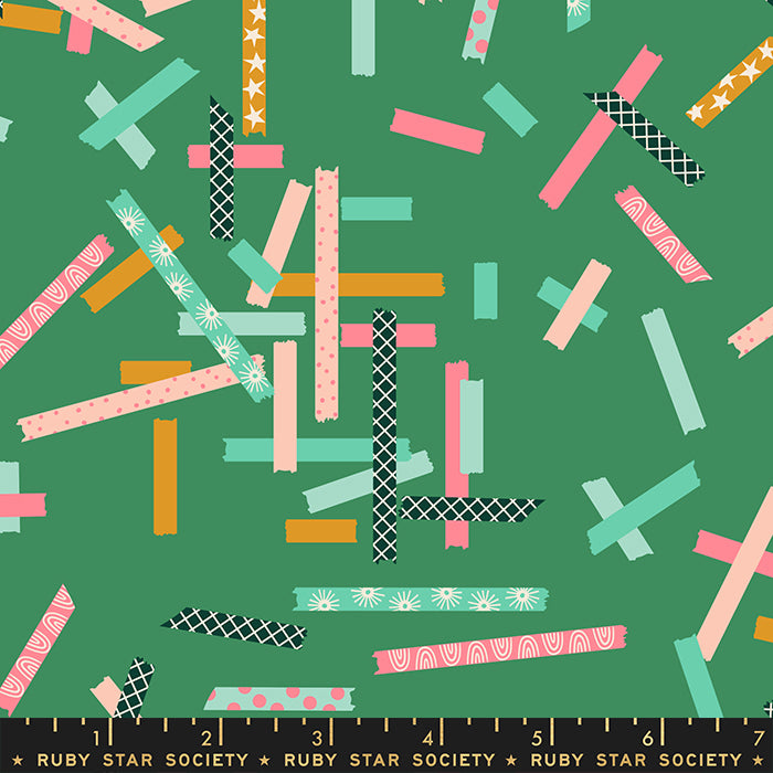 Jolly Darlings - Washi Tape in Emerald - Ruby Star Society - RS5087 12 - Half Yard