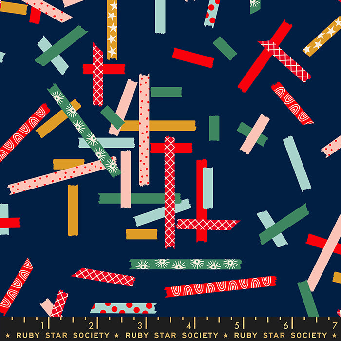 Jolly Darlings - Washi Tape in Navy - Ruby Star Society - RS5087 13 - Half Yard