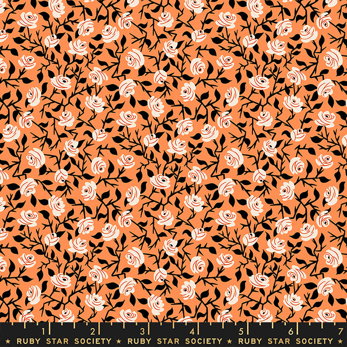 Tiny Frights - Brambling Rose in Pumpkin - RS5119 13 - Half Yard