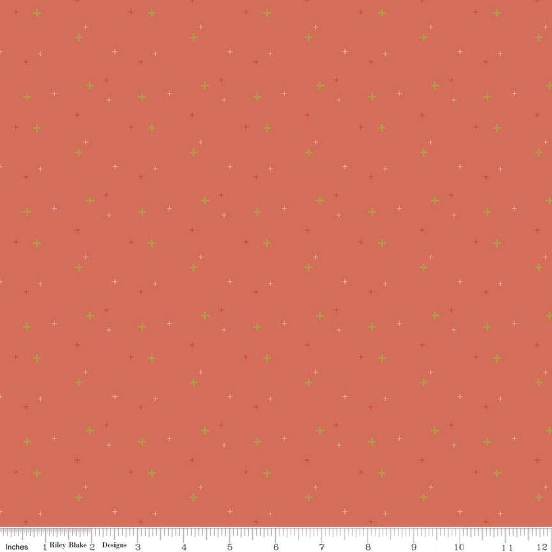 Cotton quilting fabric pattern called 'Sparkler in Rouge'. Part of the 'Sparkler' fabric collection. Designed by Melissa Mortenson for fabric company Riley Blake Designs. SKU: SC650-ROUGE. 44-45 inch width.
