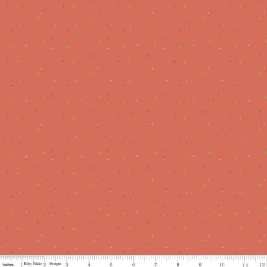 Cotton quilting fabric pattern called 'Sparkler in Rouge'. Part of the 'Sparkler' fabric collection. Designed by Melissa Mortenson for fabric company Riley Blake Designs. SKU: SC650-ROUGE. 44-45 inch width.