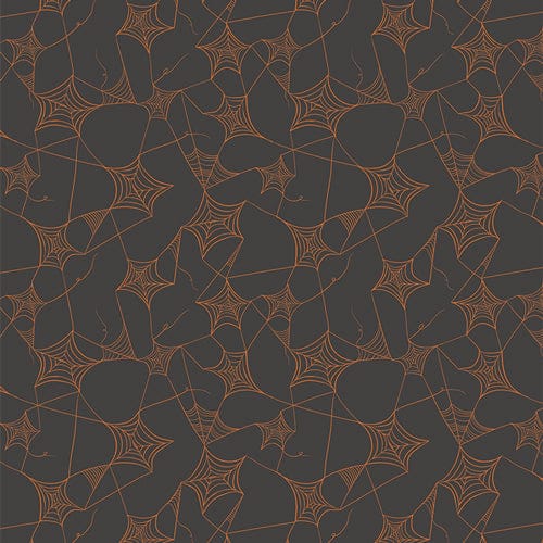 Sweet 'n Spookier - Web of Scares in Caramel - SNS-13030 - Half Yard