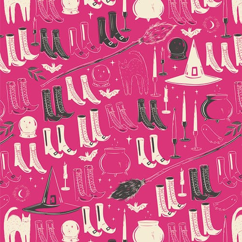 Sweet 'n Spookier - Witch's Wardrobe in Berry - SNS-13037 - Half Yard