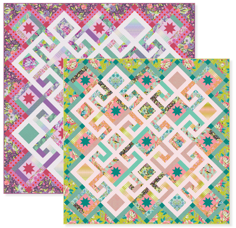 Moon Garden - Hedge Maze Quilt - Quilt Kit - TPMG_HEDGE