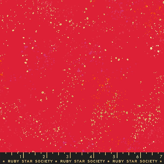 2021 Speckled Metallic - Speckled Metallic in Scarlet - Ruby Star Society - RS5027 110M - Half Yard