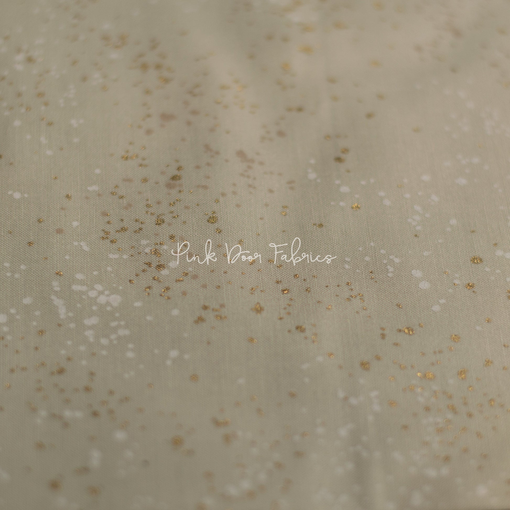 Cotton quilting fabric pattern called 'Natural'. Part of the 'Speckled Metallic' fabric collection. Designed by Ruby Star Society for fabric company Moda Fabrics. SKU: RS5027 18M. 44-45 inch width.