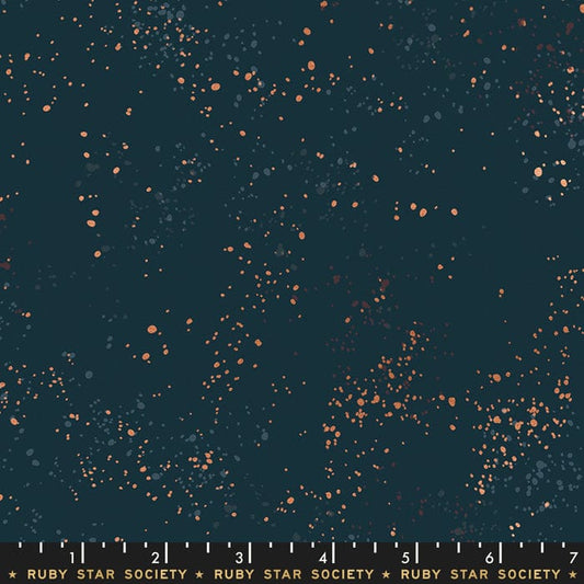 Speckled Metallic - Speckled Metallic in Teal Navy - Ruby Star Society - RS5027 55M - Half Yard