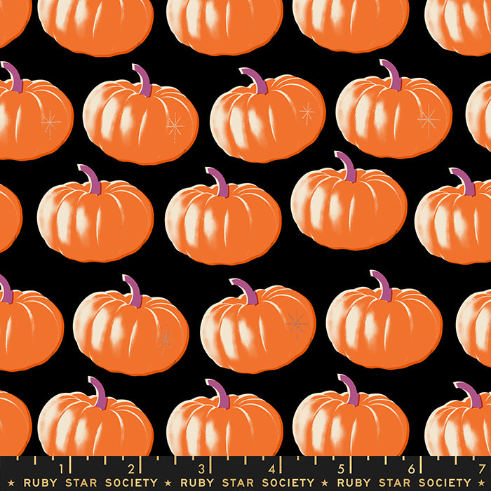 Spooky Darlings - Pumpkins in Black - Ruby Star Society - RS5075 14M - Half Yard