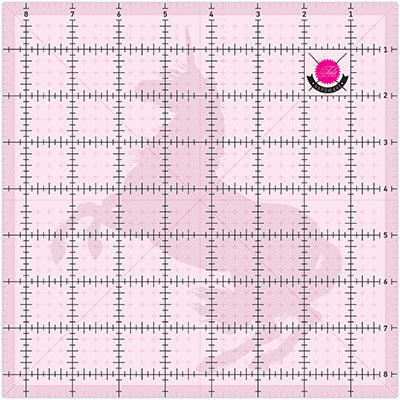 Tula Pink Hardware - 12-1/2" x 12-1/2" - Clear Grip Ruler - TPSQ12