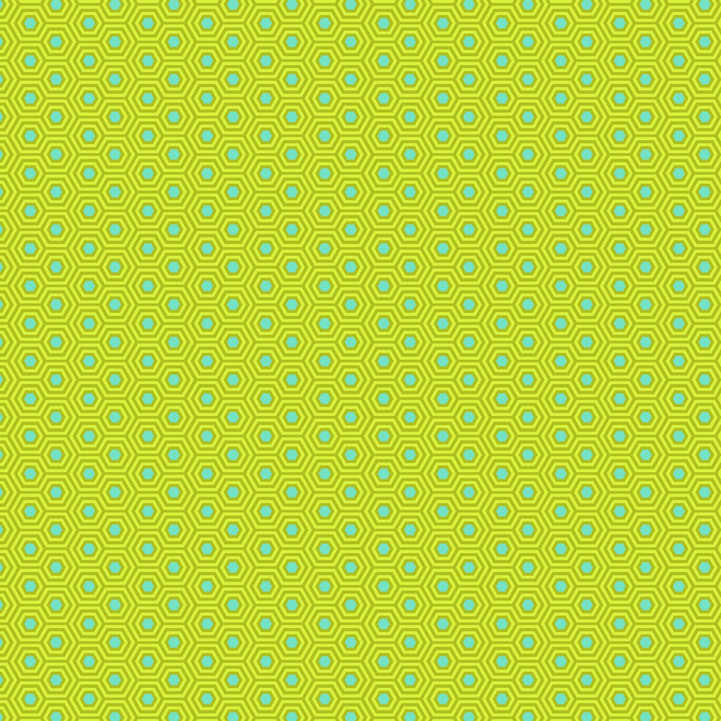 Cotton quilting fabric pattern called 'Hexy in Chameleon'. Part of the 'True Colors' fabric collection. Designed by Tula Pink for fabric company Free Spirit Fabrics. SKU: PWTP150.CHAMELEON. 44-45 inch width.