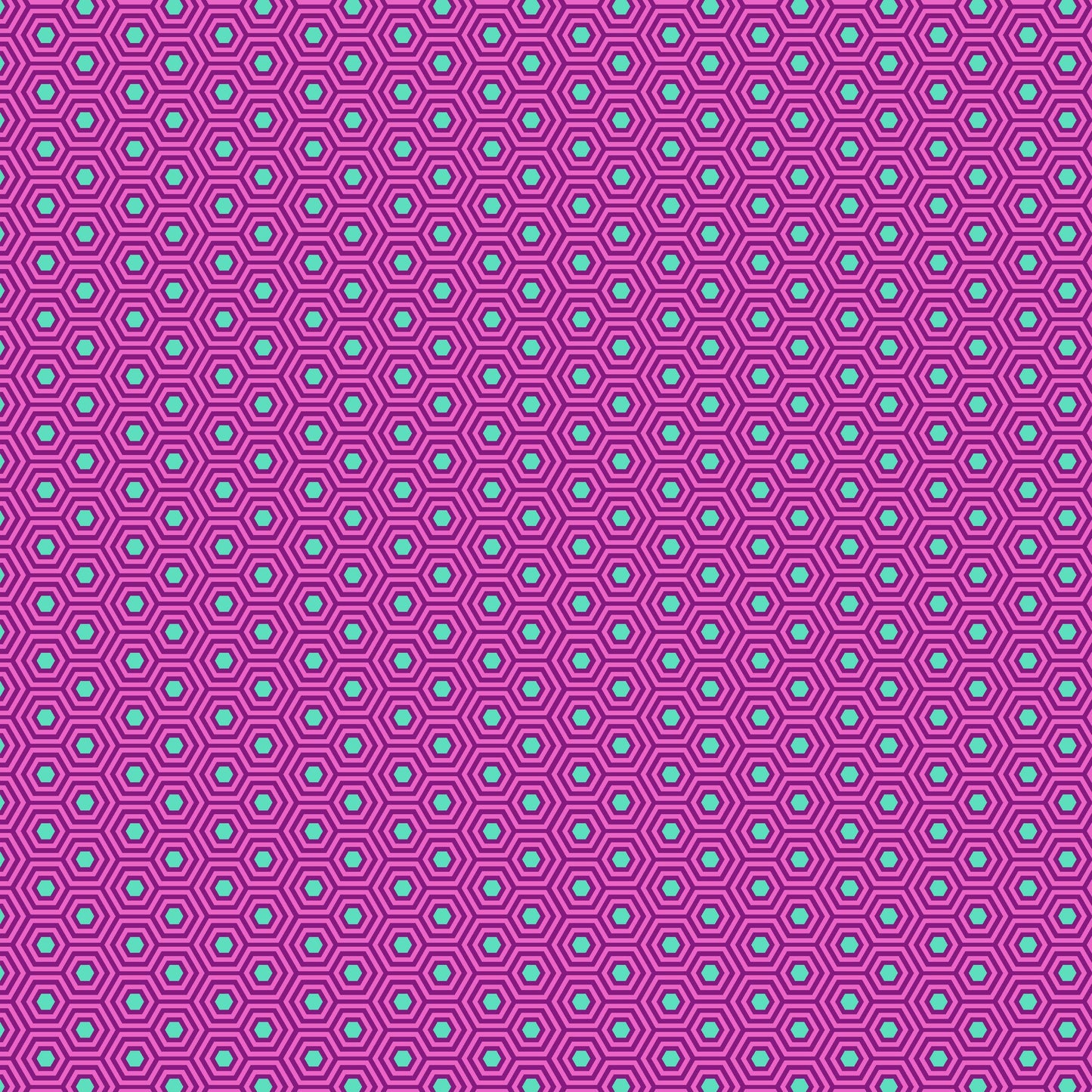 Cotton quilting fabric pattern called 'Hexy in Thistle'. Part of the 'True Colors' fabric collection. Designed by Tula Pink for fabric company Free Spirit Fabrics. SKU: PWTP150.THISTLE. 44-45 inch width.