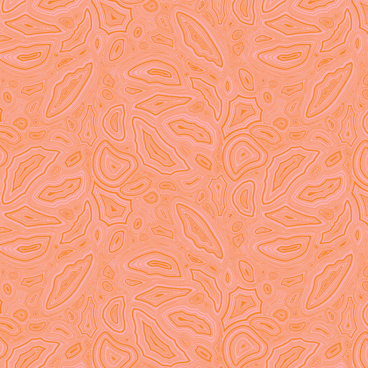 Cotton quilting fabric pattern called 'Mineral in Morganite'. Part of the 'True Colors' fabric collection. Designed by Tula Pink for fabric company Free Spirit Fabrics. SKU: PWTP148.MORGANITE. 44-45 inch width.