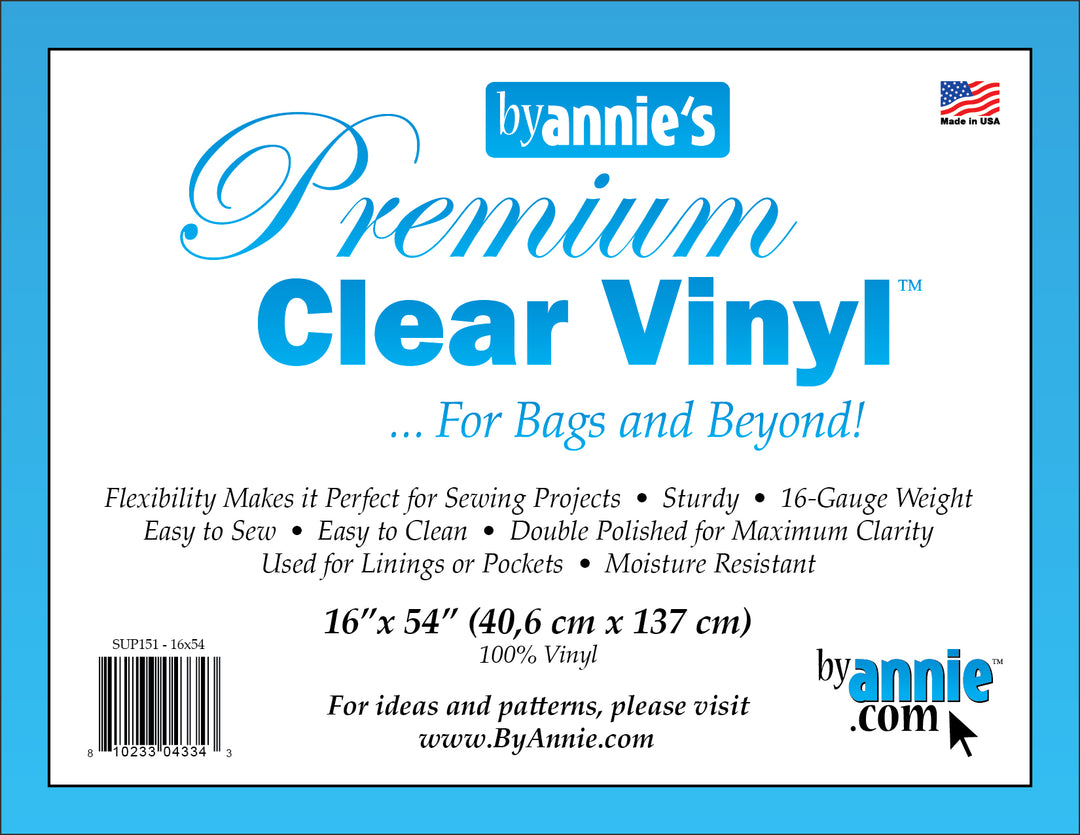 By Annie - 16 Gauge Clear Vinyl - 16" x 54"