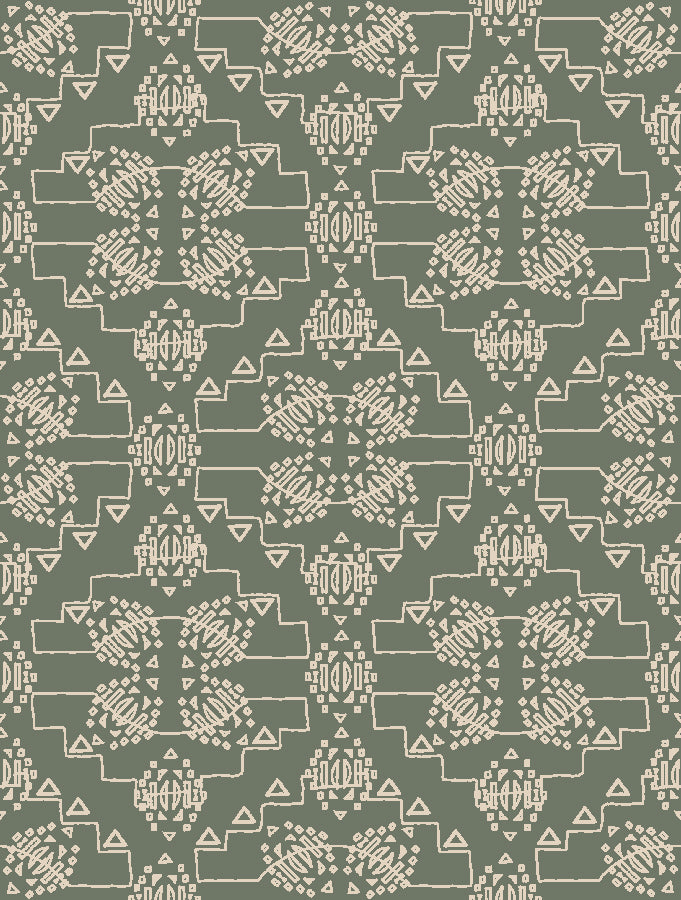 South Sister - Volcanic Rose in Sage - Ash Cascade for Cotton + Steel - AC305-SA2 - Half Yard