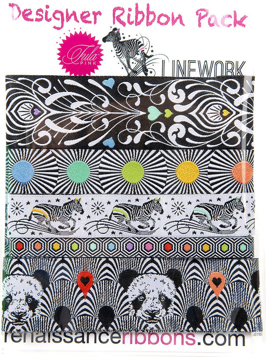 Renaissance Ribbons - Tula Pink Linework - Designer Ribbon Pack - DP-92Linework