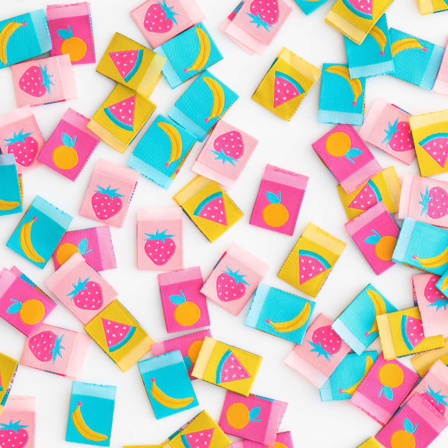 Sarah Hearts - Summer Fruits - Sewing Woven Clothing Label Tags - SH834250