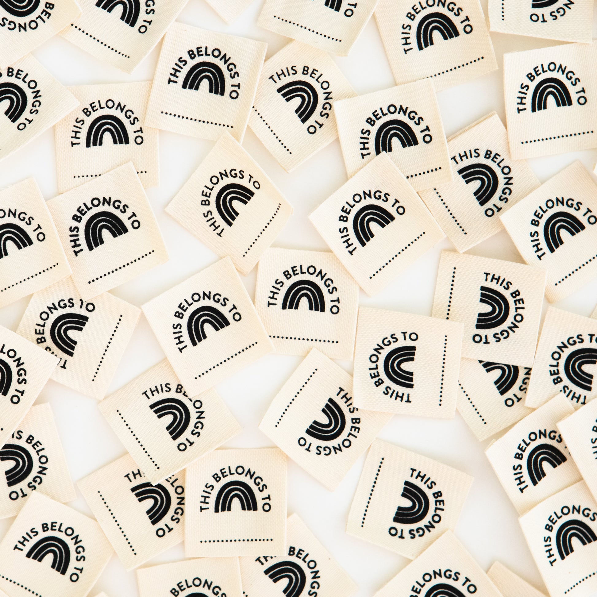 Sarah Hearts - This Belongs To Kids School Label - Sewing Woven Clothing Label Tags - SH960233