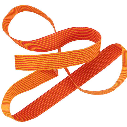 Renaissance Ribbons - Tula Pink Tiny Beasts - Reversible Stripes Sunrise 5/8" - TK-106S/16mm col 10_y - One Yard