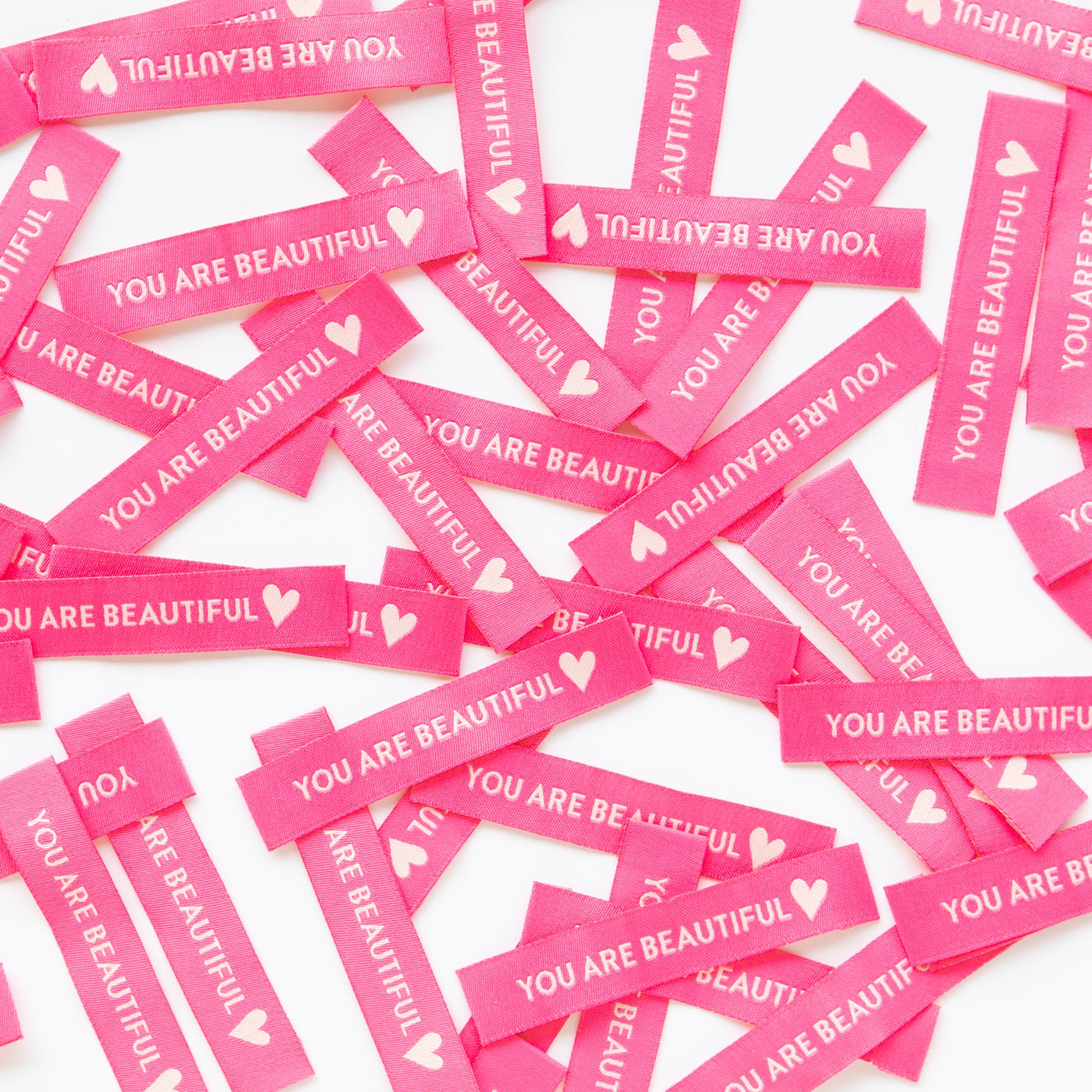 Sarah Hearts - You Are Beautiful - Sewing Woven Clothing Label Tags - SH070559