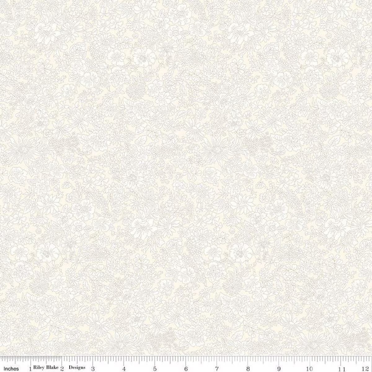 A closeup shot of the quilting fabric pattern called Cotton, part of Liberty Fabric's Emily Belle fabric collection by Riley Blake. SKU is 01666417A.