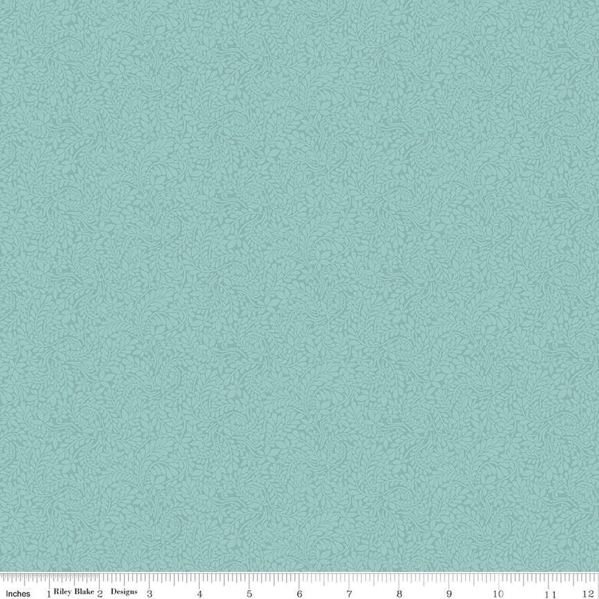 Cotton quilting fabric pattern called 'Duck Egg Blue'. Part of the 'The Wiltshire Shadow Collection' fabric collection. Designed by Liberty Fabrics for fabric company  Riley Blake. SKU: 016668104A. 44-45 inch width.