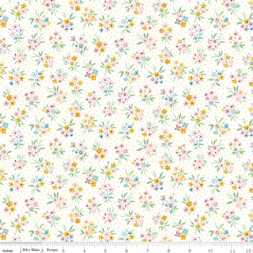 PREORDER - Heirloom Spring - Beatrice Bouquet A - Liberty Fabrics - 016673102A - Half Yard