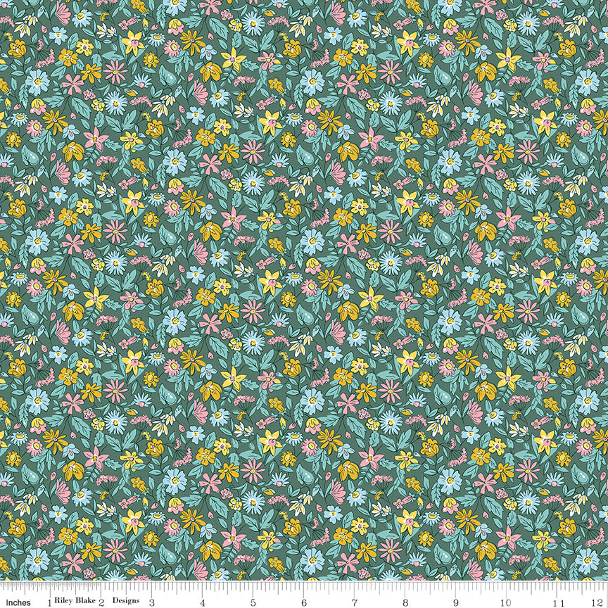PREORDER - Heirloom Spring - Morning Meadow A - Liberty Fabrics - 016673104A - Half Yard