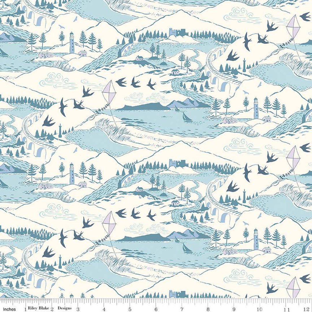 PREORDER - Postcard from the Highlands - Highlands and Islands A - Liberty Fabrics - 01667358A - Half Yard