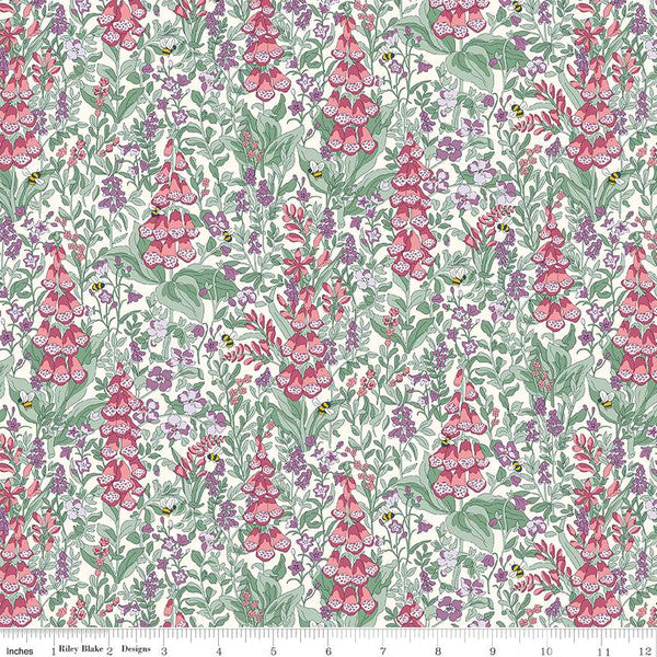 PREORDER - Postcard from the Highlands - Mull Foxgloves A - Liberty Fabrics - 01667363A - Half Yard