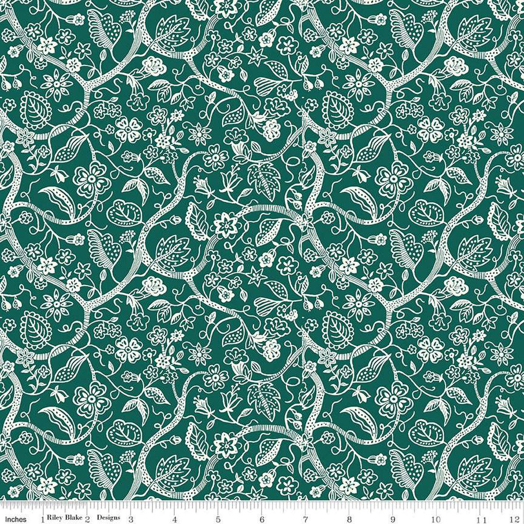 PREORDER - Liberty Tree of Life - Canopy Greens Budding Branches - Liberty Fabrics - 01667372A